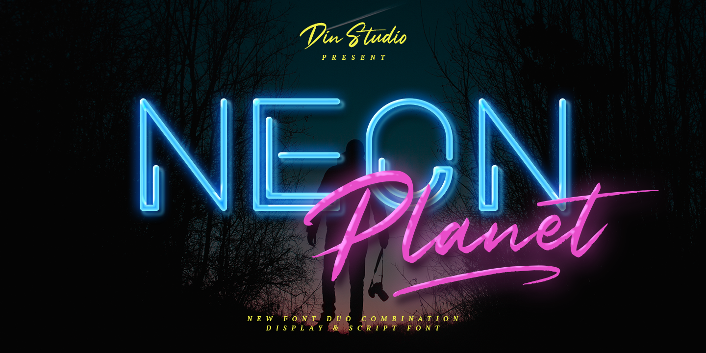 Przykładowa czcionka Neon Planet #1